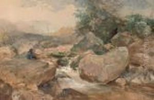 Tal-y-bont, Merionethshire, North Wales by William James Muller