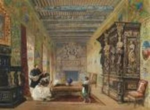 The Drawing Room At Fontainbleau by William James Muller