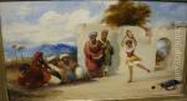 Middle Eastern Men Watching A Performer - view 1