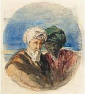 Study Of A Turk And A Negro by William James Muller