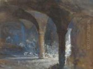 'the Crypt Of The Bishop's Palace In Wells' by William James Muller