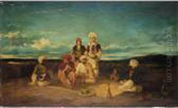 Oriental Musicians In A Landscape - view 1