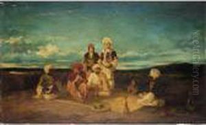Oriental Musicians In A Landscape