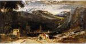 A Continental Mountainous Landscape by William James Muller