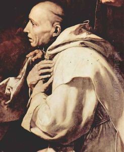 St. Bernard of Siena and St. Bonaventure and St. Elias, Detail