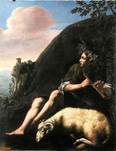 Pastoral Shepherd and Sheep