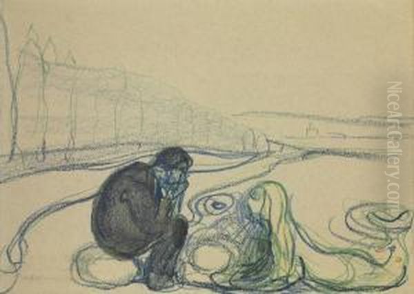 Melancholy Man And Mermaid - view 1