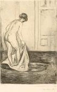 Woman Taking A Bath by Edvard Munch