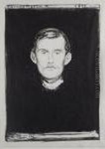 Self-portrait by Edvard Munch