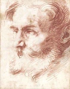 Head of a bearded man, looking to the left 2 by Jusepe de Ribera