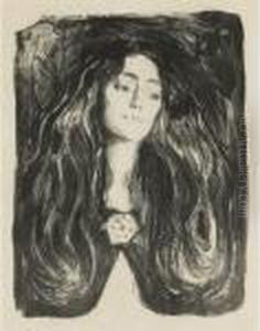 The Brooch, Eva Mudocci by Edvard Munch