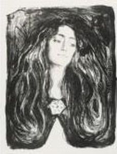 The Brooch. Eva Mudocci by Edvard Munch