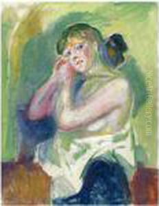 Halvakt (nude Half Figure) by Edvard Munch