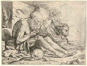 St. Jerome in the Desert (B. 3; Br. 13) by Jusepe de Ribera