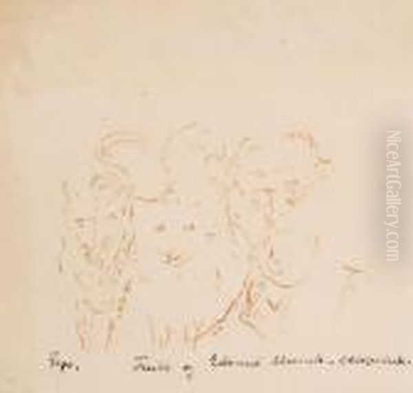 Self-portrait With Two Dogs, Truls And Fips Iii - view 1