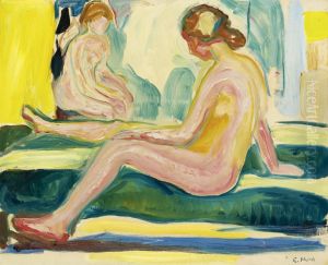 Seated Female Nudes by Edvard Munch