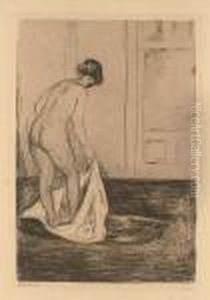 Woman Taking A Bath by Edvard Munch