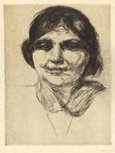 Celline Ohne Hut by Edvard Munch