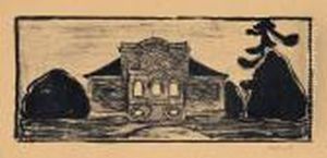 Die Gartenfront Des Hauses Linde by Edvard Munch