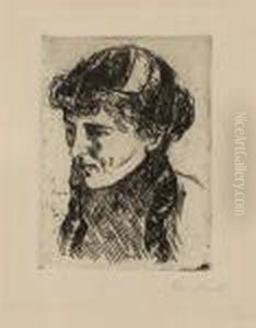 Woman With Plaits by Edvard Munch