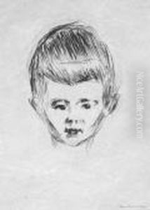 Knabenbildnis Andreas Schwarz by Edvard Munch