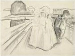Women On The Bridge by Edvard Munch