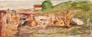 Sketch For The Scientists/alma Mater/bathingscene by Edvard Munch