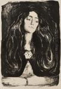 The Brooch, Eva Mudocci by Edvard Munch