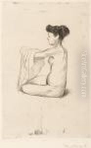 Woman Putting On Her Nightgown by Edvard Munch