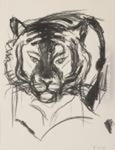 Tiger's Head I by Edvard Munch