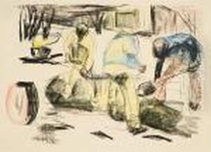 Gravende Arbeidere by Edvard Munch