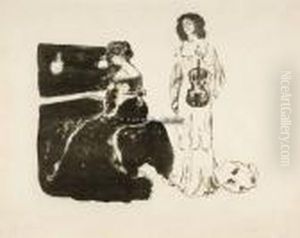 Fiolinkonserten by Edvard Munch