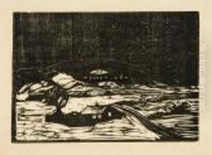 Snolandskap by Edvard Munch