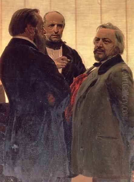 Vladimir Odoevsky (1803-69), Mily Balakirev (1837-1910) and Mikhail Ivanovich Glinka (1804-57), 1890s - view 1