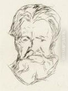 Mannerkopf (sch. 243; W. 277) by Edvard Munch
