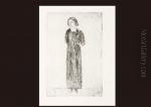 Young Woman In Dark Dress - view 1
