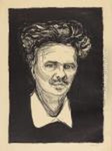Portrait August Strindberg by Edvard Munch
