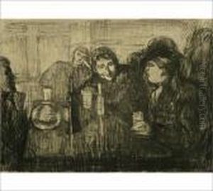 Kristiania Bohemians I by Edvard Munch