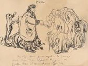 Caricature: The Rich Man by Edvard Munch