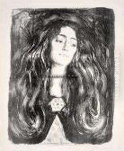 Brosjen, Eva Mudocci by Edvard Munch