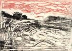 Klesvask Ved Vannkanten by Edvard Munch