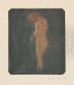 Stehender Weiblicher Akt by Edvard Munch