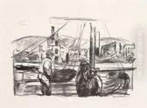 Etter Bergens Brann Ii by Edvard Munch