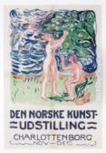 Neutralia (girls Picking Apples) 1915 by Edvard Munch