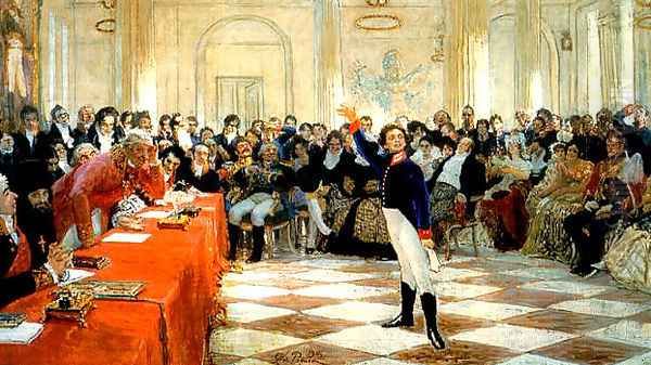 Pushkin Reciting His Poem Before Old Derzhavin (1911) - view 1