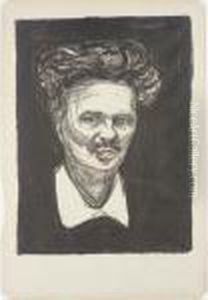 August Strindberg (woll 66 Iv, Schiefler 77) by Edvard Munch