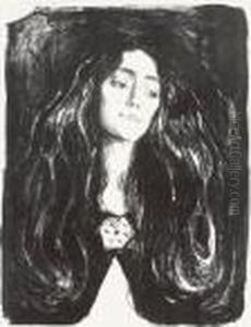 The Brooch. Eva Mudocci (woll 244, Sch. 212) by Edvard Munch