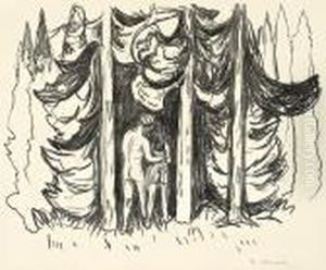 "der Wald". 1908/09 by Edvard Munch