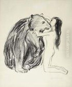 Das Weib Und Der Bar by Edvard Munch