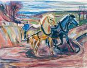 Horses by Edvard Munch